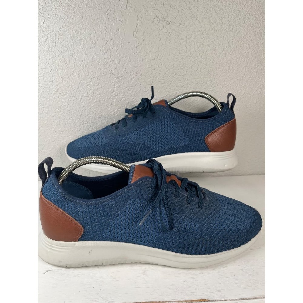 Johnston & Murphy dual width memory foam blue brown men's shoes size 10.5 M A 21